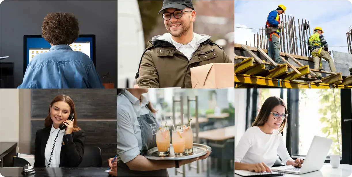 Personas trabajando