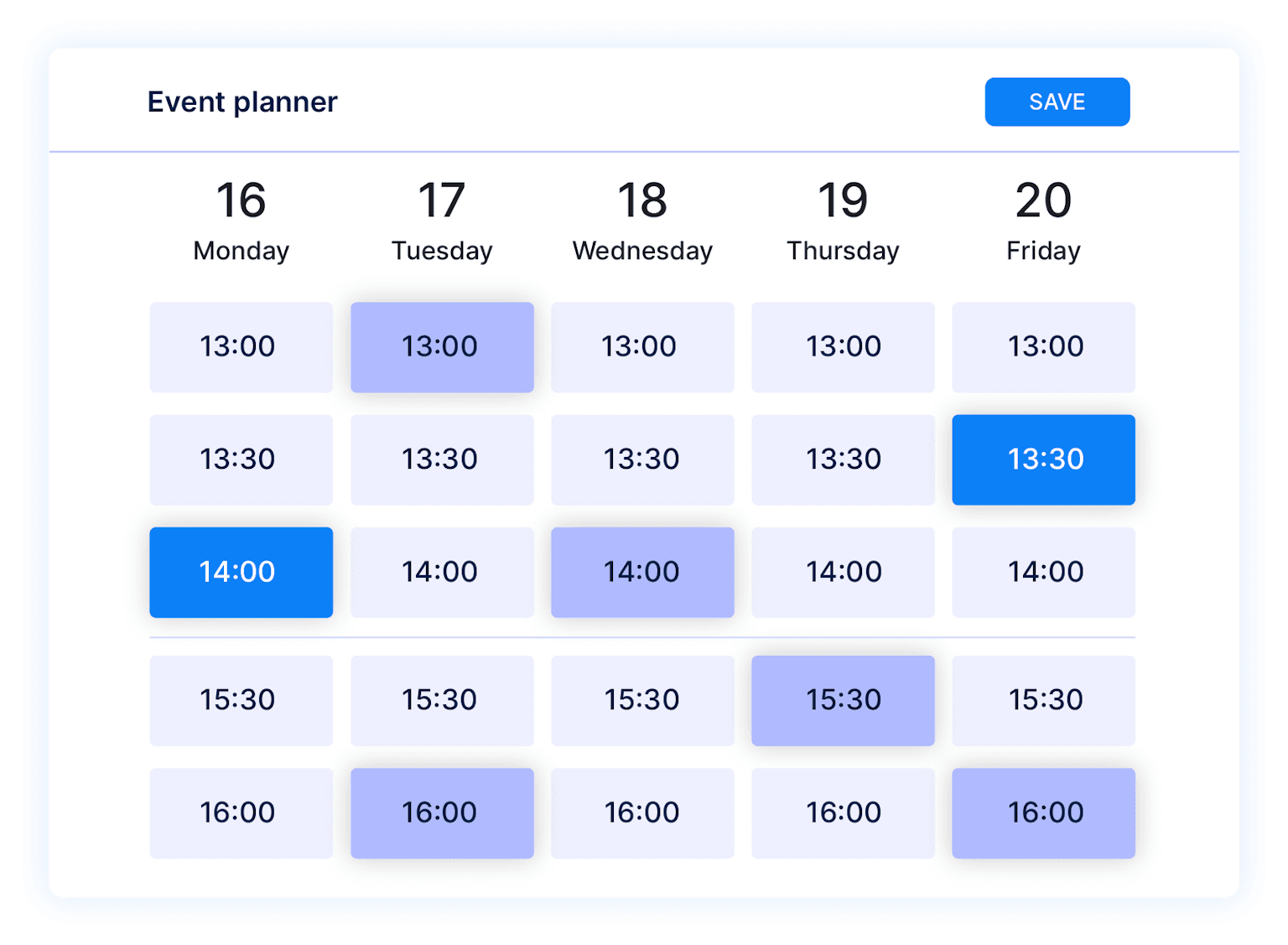 Planificador de entrevistas de Viterbit con el calendario del equipo de contratación